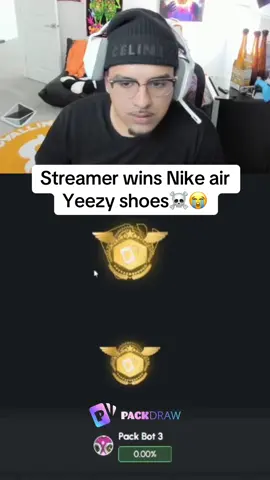 Streamer wins Nike air Yeezy shoes☠️😭 #kickstreaming 