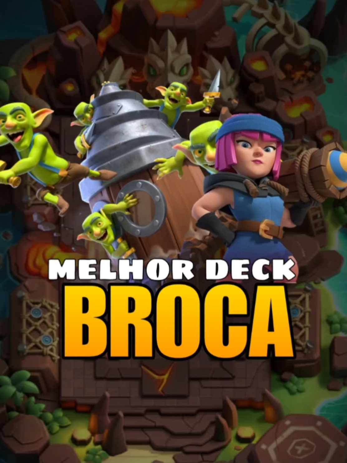 o deck que faz todos parecer pró player.  #clashroyale #deckbroca #goblindrill  @Clash Royale 
