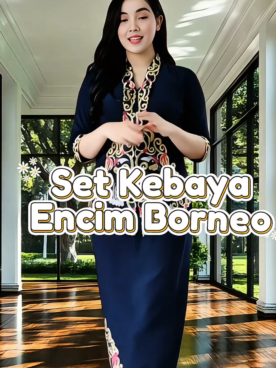 Rekomendasi setelan kebaya. Set kebaya encim dengan motif Borneo.  #rekomendasioutfit  #kebayaencim  #setkebaya  #kebayadayak 