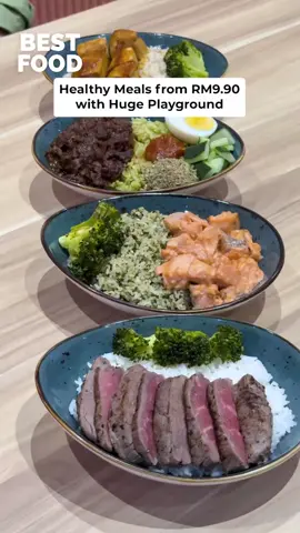 Healthy Meals Starting From RM9.90 and comes with a Huge Playground 🥗🛝 📍Ngam Ngam Neighbourhood, LaLaport BBCC ⏰ Daily 10AM - 10PM