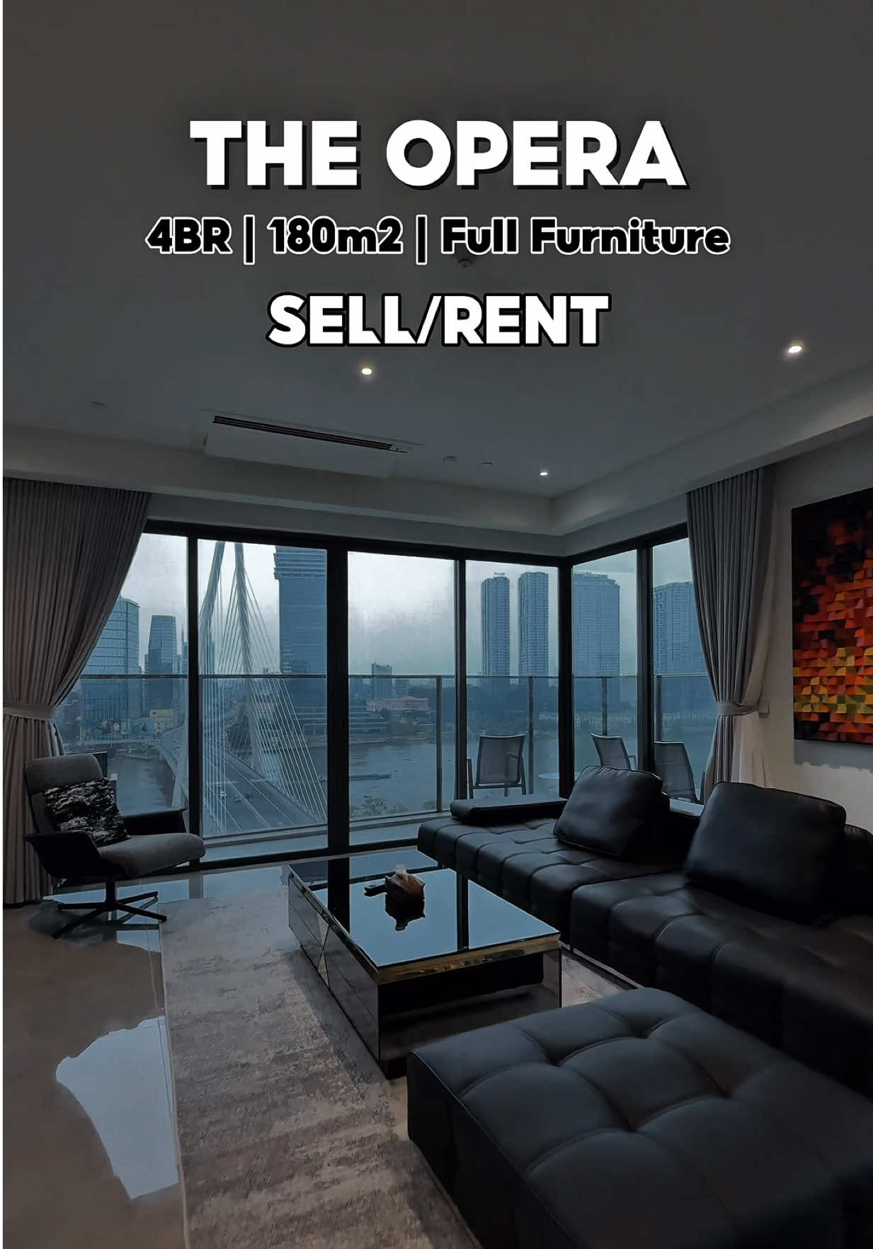 Siêu phẩm 4PN tại The Opera Thủ Thiêm với tầm view trực diện sông SG và cầu Bason. Căn hộ đang được cho thuê airbnb theo ngày, tháng và năm #property ##foryou##fyp##canhocaocap##apartment##luxurylife##apartmentforrent##airbnb##airbnbfinds##skyvilla##theoperaresidence##operaresidence##chothuecanho##thuthiem##LuxuryRealEstate##skyvilla