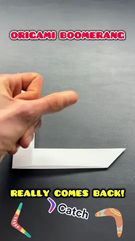 Easy Origami Paper Boomerang that comes back Tutorial #boomerang #paperboomerang #origami #origamitutorial #papercraft 