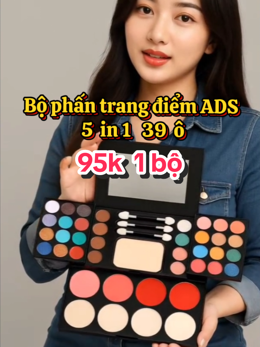 Bộ phấn trang điểm ADS  5in1 39 ô. #makeup5in1 #makeupreview #phấnTrangĐiểm #dealhotTikTok #giárẻmàxịn #xịnxò95k #trendmakeup20 #fyp #foryou #xuhuong 