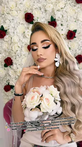 💍 „Fiecare mireasă merită să strălucească în ziua ei specială…” ✨ „Machiajul perfect începe cu delicatețe, lumină și rafinament…” 🌸 „Make-up de mireasă, semnat Beauty Heaven by Ana Maria” 💄 „Eleganță. Emoție. Perfecțiune. #anamaria #beauty #beautyheaven #coafuri #by #AnaMaria #foryou #foryourpage #viralvideo #viral #makeup #lips #foryoupageシ @Adelina rnt.makeup @hair_studio_ploiesti18 @⚜️ERMINA⚜️ 