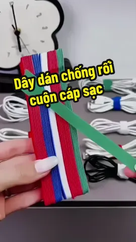 Dây Dán Velcro Quấn Chống Rối Dây Điện, Cáp Sạc, Dây Băng Gai Giúp Quản Lý Dây Cáp Gọn Gàng ##miengdanchongroi##capsac#tienich 
