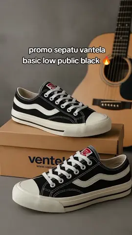 sepatu vantela basic low public black keren #sepatu #sepatukeren 