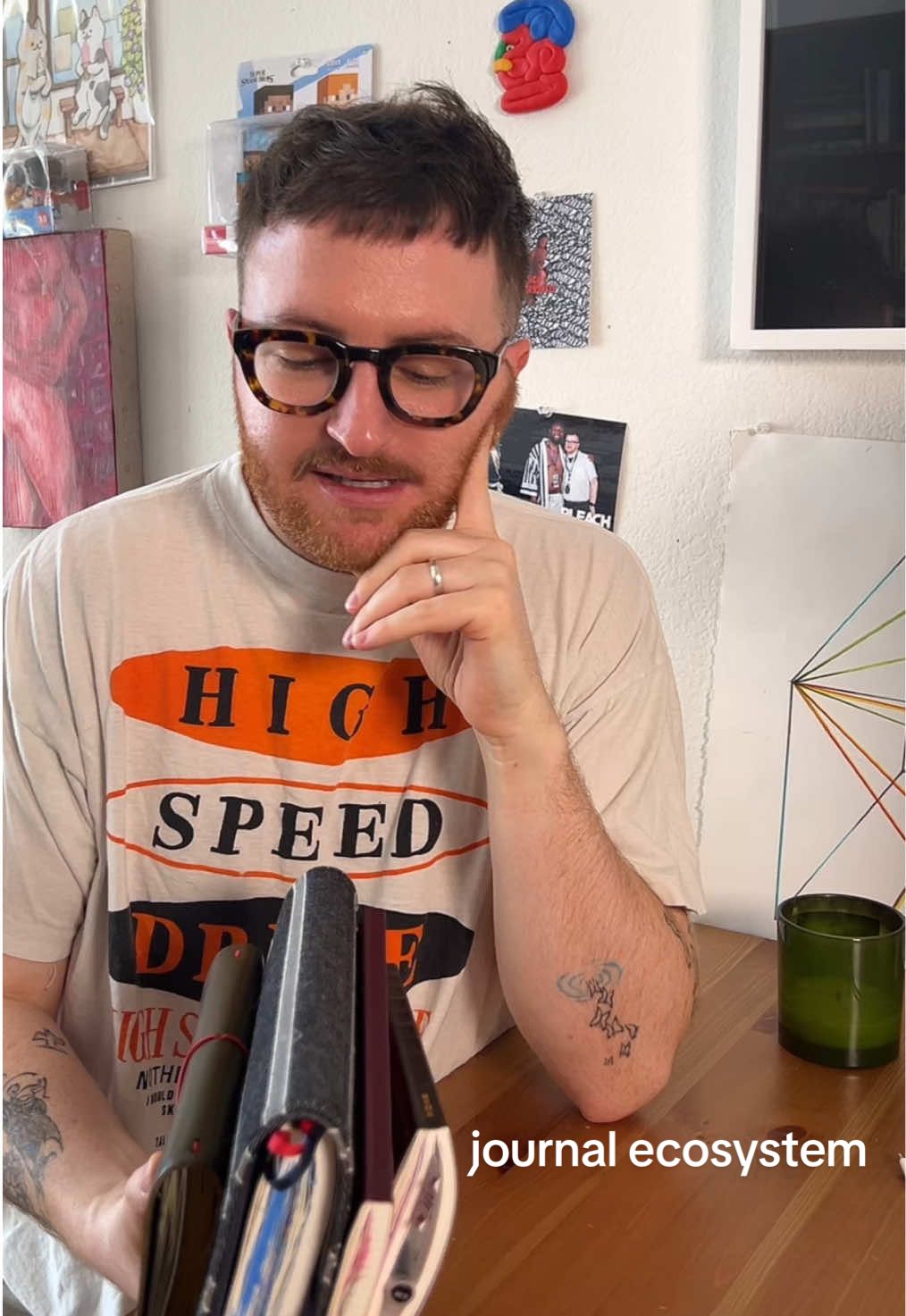 Journaling ecosystem! Journaling and stationary have become big interests of mine this year so I wanted to tell you about what I use them for.  I love my @paper republic and use it daily. I want to get either a grand voyager or portfolio and I highly recommend and encourage you to check them out.  My hobonichis are fun, but if you get dressed out with the dailies, go day free.  I’m looking for a new work journal lol.  #journaltok #bookjournal #stationary #leatherjournal #bookrec 