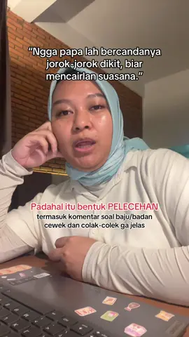 Masih suka nemuin spesies kaya gini juga ngga kalian di kantor? NORMALISASI ga ikut ngetawain jokesnya NORMALISASI nunjukkin ga nyaman sama kontak fisiknya NORMALISASI ga ikut ngomongin badan/baju orang NORMALISASI menolak segala bentuk pelecehan verbal atau fisik di lingkungan kerja! #worklife #workculture #officelife 