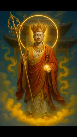 Địa Tạng sáng giữa mây vàng Đầu mang bảo miện, tay mang trượng vàng. Áo cà sa đỏ huy hoàng, Từ bi tỏa khắp ngàn phương độ đời. Ngọc minh châu sáng rạng ngời, Dẫn hồn mê lạc thoát nơi u sầu. Tòa sen ngự giữa mây cao, Tâm ngài lặng lẽ dạt dào từ quang. #Xuhuong  #phatphap  #views 