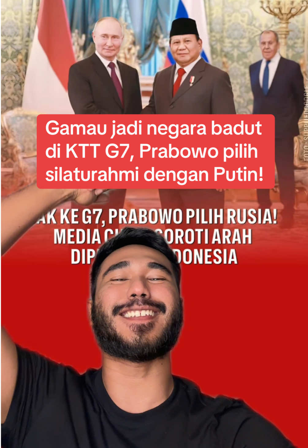 Akhirnya gw bisa bangga punya presiden. Udah bener sih keputusan pak prabowo, ngapain kita hadirin KTT sampah yang isinya pendukung zionz. Lebih baik silaturahmi sama putin, kali aja kita bisa kerja sama dibidang militer. Baik baikin om putin gpp kok, mudah mudahan dia emang orang baik. Uraaa 🥰 #prabowo #prabowosubianto #putin #g7 #iran #israel #viralditiktok #trending #viral 