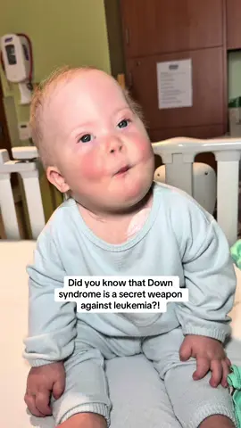 At our first appointment with Luca’s oncologist, this is the first thing she said to us. Children with Down syndrome handle the chemo really well, they tend to not have as many negative side effects and their bodies respond really to the chemo to the point where they receive less of it. Not only that, their recovery rate is higher and relapse rate is less.  Something about that extra chromosome that helps their little bodies in this way. Their chances of getting leukemia overall are higher but it comes with all these positives and advantages.  I feel like this has all been the case for Luca. Thankfully he hasn’t had really any negative side effects from the chemo. We are finishing round 3 and thank God you would never know he was sick and in such a strong medication. If anything we have really experienced how well the chemo has worked to kill Luca’s cancer and give him back his life, you can just see it in his eyes. We are nearing the end of this round and it feels so good! Luca will most likely be coming home this week and it could be his quickest round yet without any viruses or infections 😭. He’s in great spirits and ready to be reunited with his siblings! After this we just have two rounds left which puts us ending treatment completely in late August/ September!! We are so close!!! I’m so grateful for Luca’s extra chromosome and thankful for how it has helped his body fight this fight!! Just another reason why we love Down syndrome ✨ Round 3 day 20 God is good. #downsyndrome #adoption #leukemia #cancerfree #fyp #foryoupage 