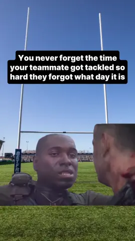 You never forget the time your teammate got tackled so hard they forgot what day it is. . . . #rugby #rugbyleague #rugbytok #rugbymemes #rugbylife #rugbyplayer #rugbyboys 