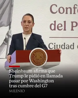 Claudia Sheinbaum afirmó durante la mañanera de este 18 de junio que, tras cancelarse su reunión con Donald Trump en la cumbre del G7, el presidente de EU le propuso por teléfono hacer una escala en Washington para retomar el diálogo. Aunque no pudo aceptar la invitación, ambos reafirmaron acuerdos en seguridad y migración, destacando la importancia de las familias mexicanas en Estados Unidos. 🇲🇽🇺🇸 #sheinbaum #Trump #EU #Mexico #MilenioInforma #MILENIONoticias 