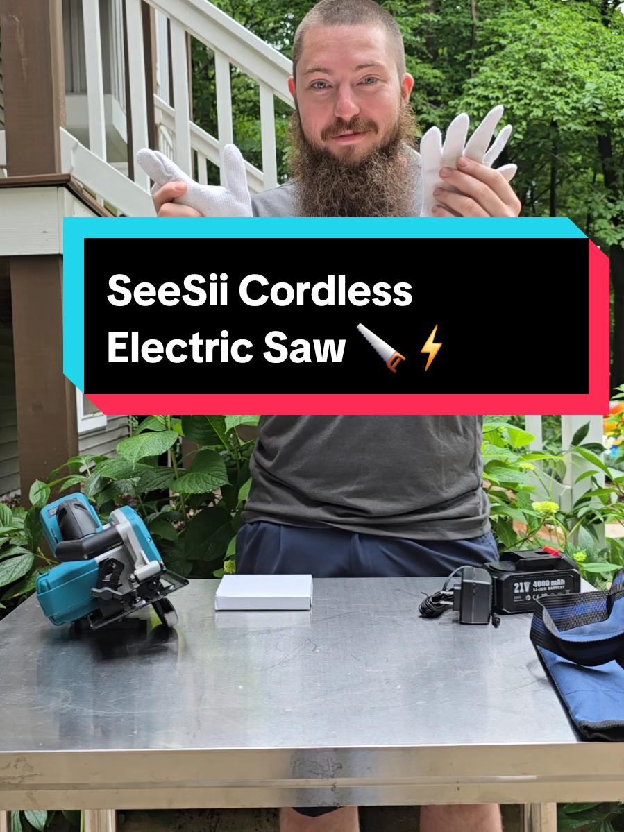 SeeSii Cordless Electric Saw 🪚⚡ #toolsofthetrade #dealsforyoudays #tiktokshopcreatorpicks #giftidea #bluecollar #mechanic #dadsoftiktok 