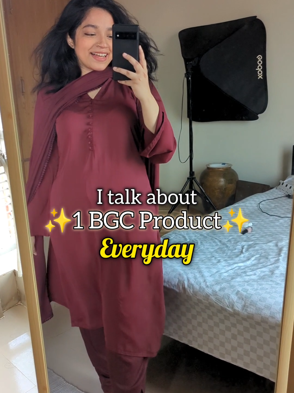 Day 7 of 30!  Solid colored georgette salwar kameez set!  #OOTD #series #day7 #salwarkameez #pakistanifashion #bangladesh #instafashion #trendingreels #bdtiktokofficial @BGC2020 