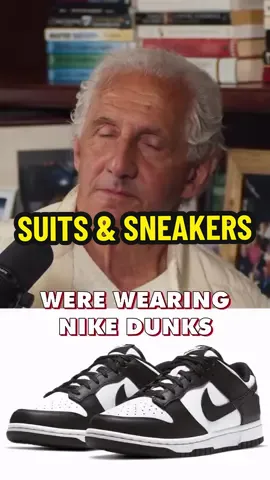 Is sneakers with suits a good looks? 🤨 @Chazz Palminteri #podcast #sneakers #nike #basketball #abronxtale #dunks #fashion #wtf #jordan #nikes #longervideos 