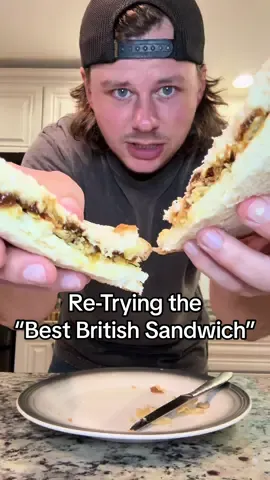 Trying the “Best British Sandwich” AGAIN! American Tries British Food! #britishfood #britian #england #englandtiktok #england🇬🇧 #englishfood #foodreview #greatbritian 