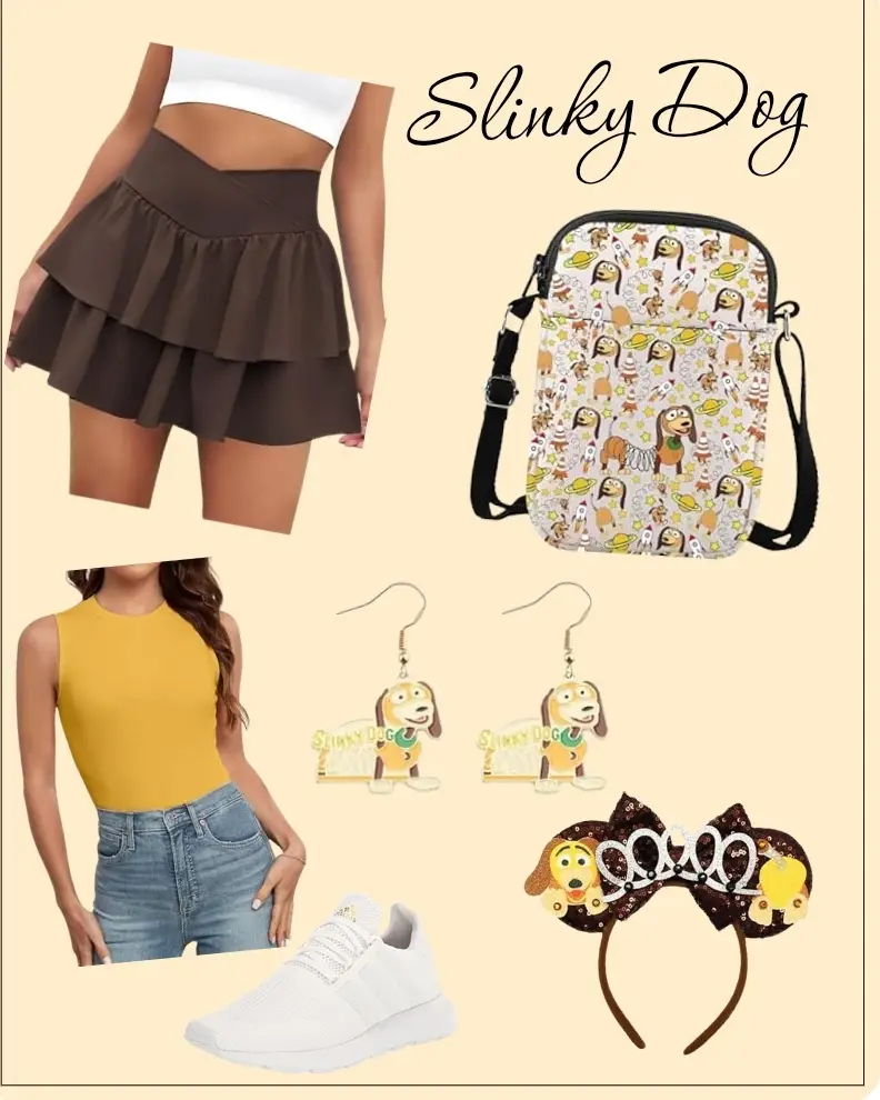 Here are some of my favorite simple Toy Story Bounds that I wear! All require minimal items to create the look and can be found via the link in my bio! #disneymagic #disneyfamily #disneyadult #disneyprincess #animalkingdom #hollywoodstudios #epcot #magickingdom #disneyworldflorida #disneyvacation #disneyworld #disney #disneyoutfit #disneyfashion #disneystlye #disneybound #toystory #outfit #slinkydog #bopeep #jesse #forky #pizzaplanet #toystoryaliens #toystoryland #Pixar 