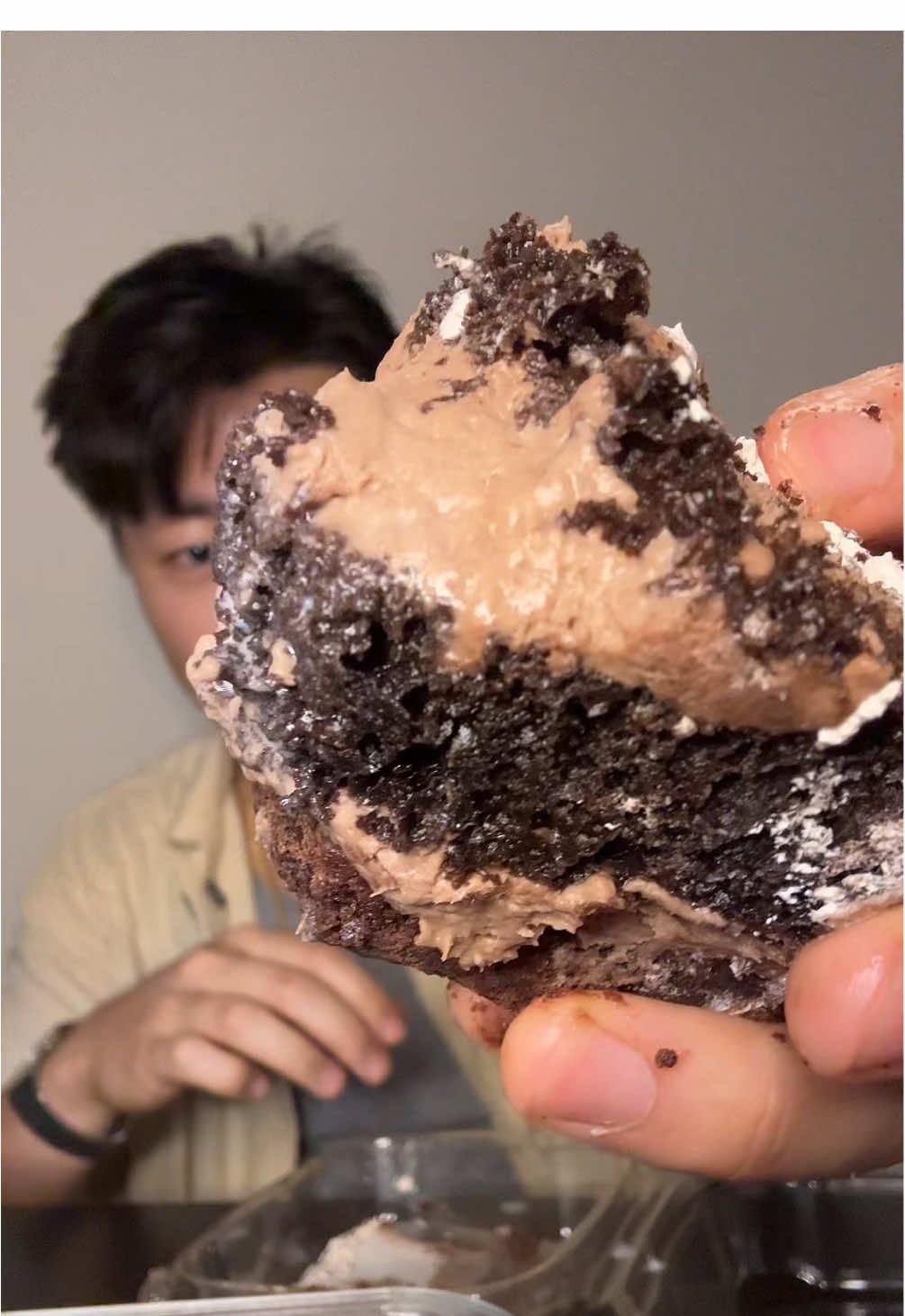 Triple Chocolate Cake Mukbang #mukbang #food #asmr #chocolatecake #chocolate