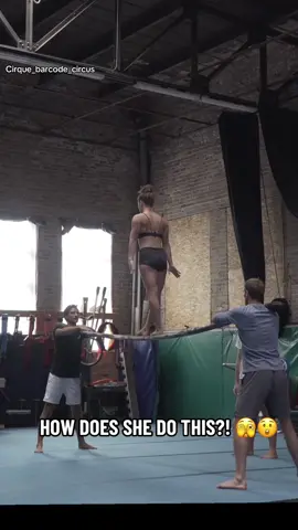 Literally defying gravity 🤯 (Cirque_barcode_circus/IG)#acrobat #balance #gymnast 