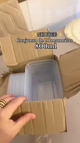 Conjunto de 10 marmitas 800ml Kit marmitas reutilizáveis,agora não tem desculpa pra não seguir aquela dieta que você tanto planejou #Fitness #marmita #academia #comida #comidasaudavel #dieta #cozinha #pote #facilidade 