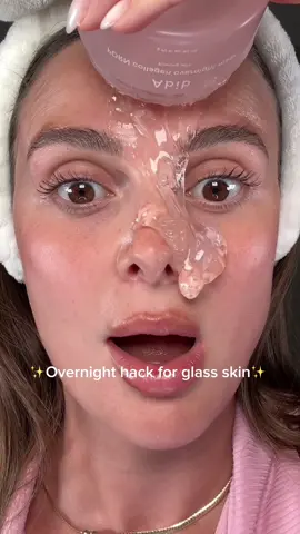 Overnight hack for glass skin 🤭 @Abib Cosmetics  💌 PDRN collagen overnight mask Firming jelly on Amazon #abib #pdrnjam #abibpdrnovernightmask #pdrnsleepingmask #overnightmask #skinbarrier #skin #skincare #skincareretips #skincaregoals #skincareviral #skincareproducts #radiance #lifting #skinrepair #veganpdrn #pdrn #collagen #glassskin #jelloskin #kbeauty #nightcareroutine #fyp #pinkjelly