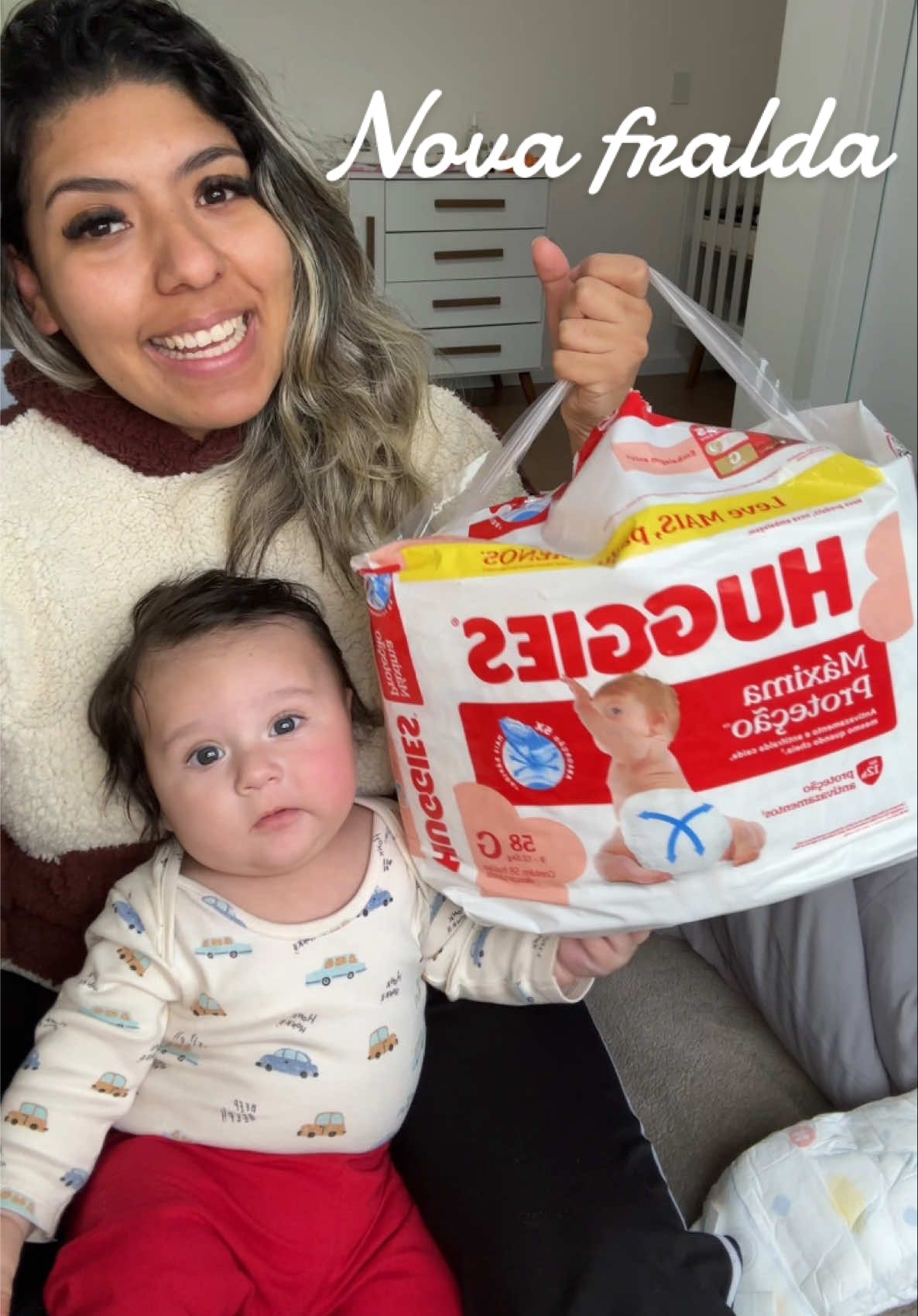 Novidade! Já tá sabendo? Me diz o que achou se tu já testou. #fraldas #huggies #huggiessupremecare #dicas #gestantes #maternidade #testandofraldas #bebestiktoks 