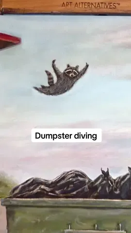 Kip #raccoon #painting #wafflehouse 