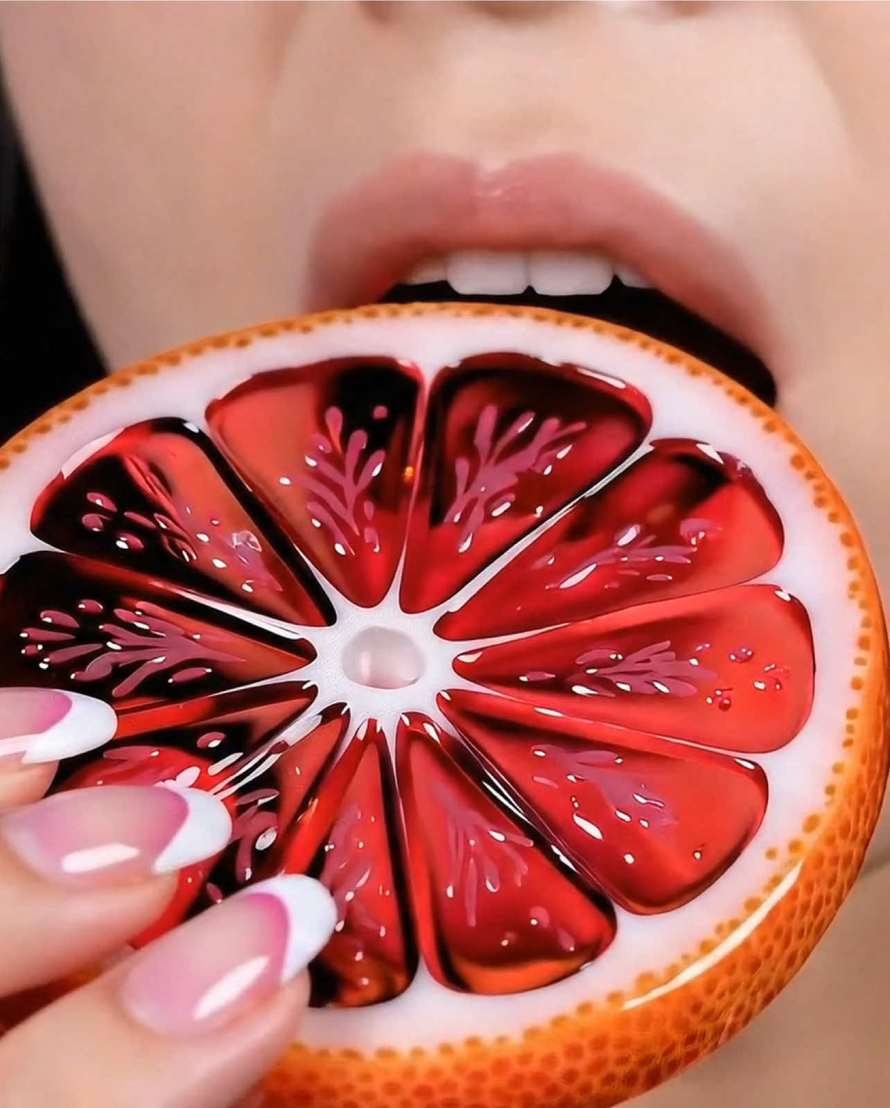 Glass Fruit Eating ASMR 🍌🍉🍐                                    #ai #fruit #asmr #fyp 