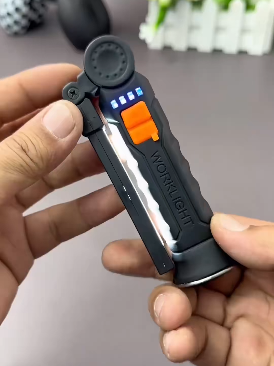 🔦 This mini LED work light is a game changer! ✅ USB-C Rechargeable ✅ Magnetic base ✅ 360° foldable head ✅ Compact & waterproof 💧 Perfect for your car, toolbox, or emergency kit! 📦 Ships FAST from the USA 🇺🇸 💸 Better price than Amazon or anywhere else 🛒 Available now at Think Store – link in bio!