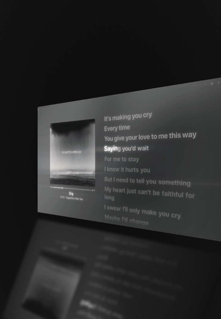 Cry - After Sex 🤍🍃                             #lycris #cigarretesafterxs #tipografia #song #spotify #virał #foryoupage 