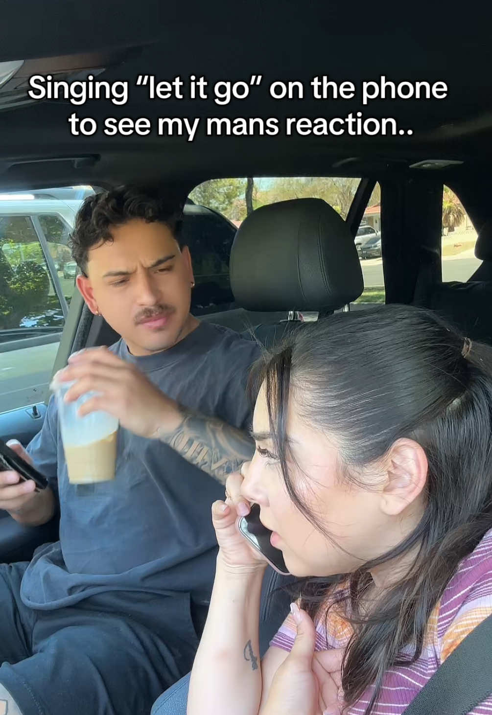 He think I’m in a love triangle… I’m in a music video 😂 #viral #toxicos #rigoandrosa 