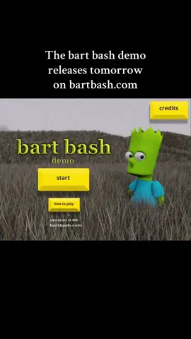 The bart bash demo. Thank you all for being here, and I hope you all stay for the full game. #bartbash #thesimpsons #homersimpsonpurple #shitpost 