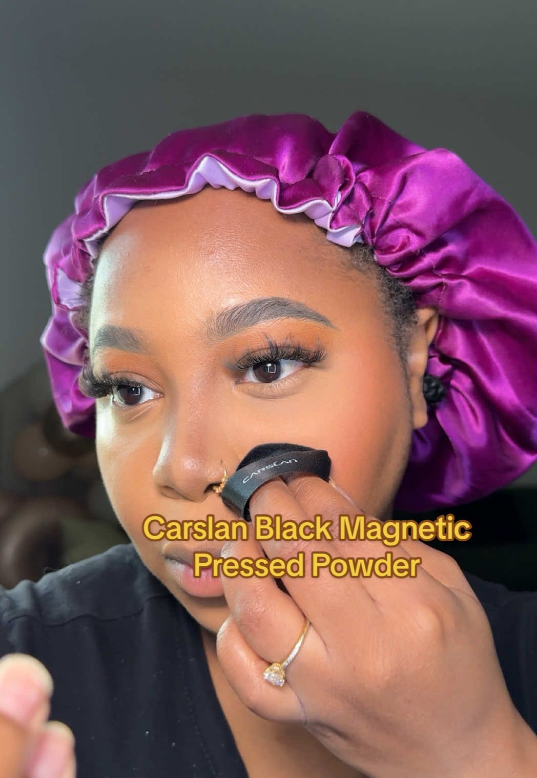 That matte flawless finish all in one product whew 🥰  @carslan_us #fyp #carslan #carslanpowder #makeup #pressedpowder 