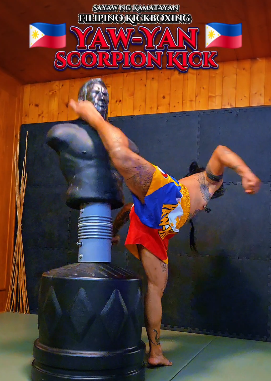 Yaw-Yan (short for Sayaw ng Kamatayan/Dance of Death) is Filipino Kickboxing. The Scorpion Kick is one of my absolutely favorit kicks. Its very unpredictable and very hard to catch. What do you think? #yawyan #scorpionkick #filipinokickboxing #fma #martialarts #sikaran🇵🇭 