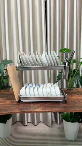 Giá để bát đĩa bằng thép không gỉ 2/3 tầng thiết kế đẹp, cứng cáp và chắc chắn #giadebatdia #kedebatdia #keinox #datnhacua 