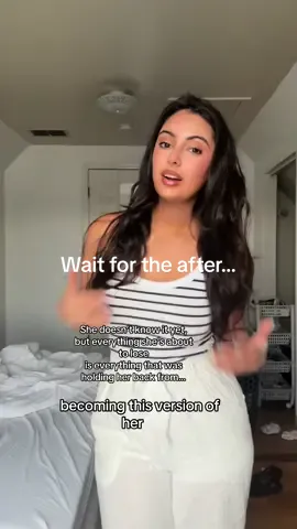 She had no idea how much she’d have to lose to become this version of herself. But God did🤍 #shedoesntknowityet #HealingJourney #beforeandafter #beforeandafterenergy #faithoverfear #becomingher #feminineawakening #nervoussystemhealing 