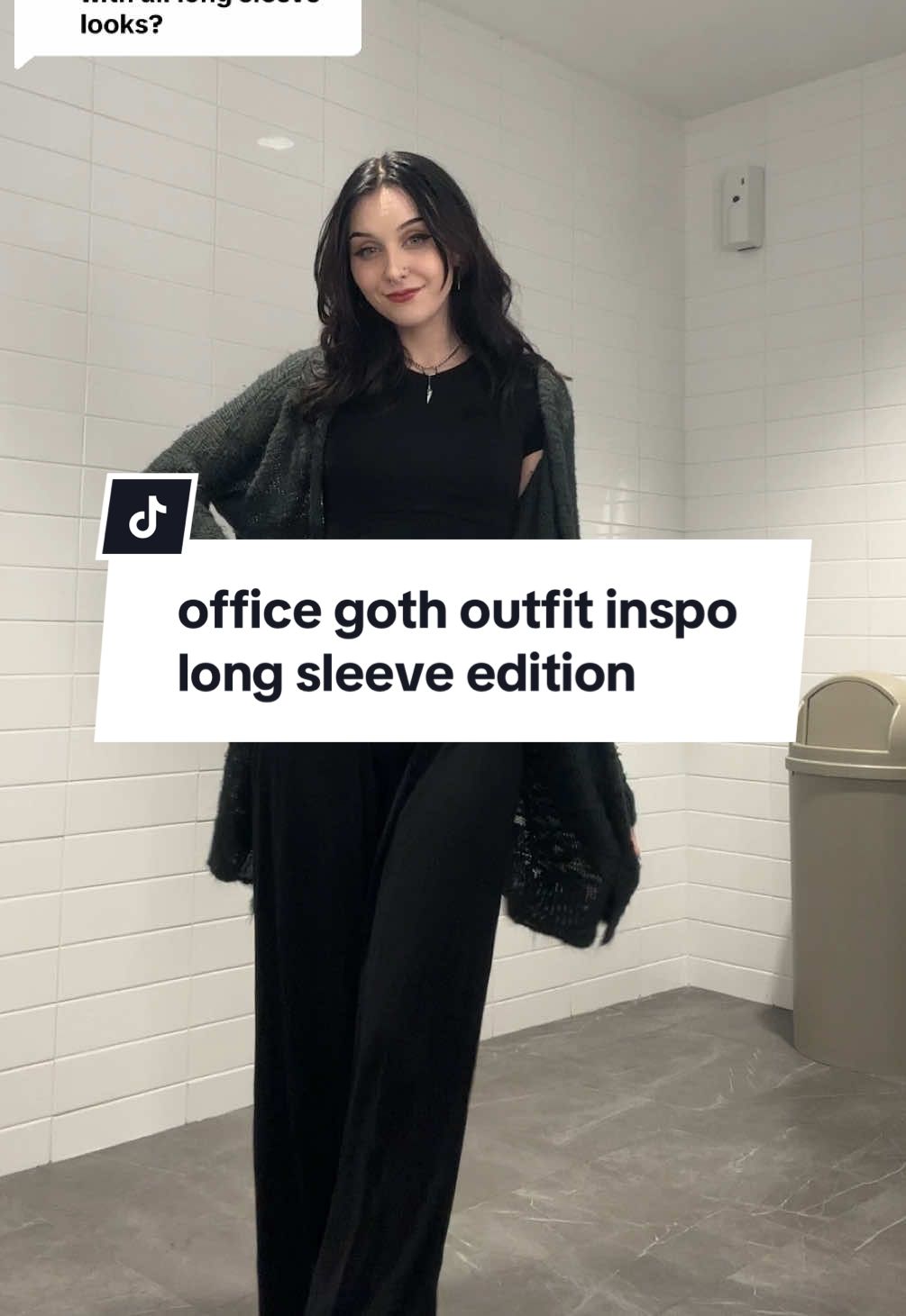 Replying to @Hehehehehehehehe outfit inspo for those cold offices #alt #alternative #altgirl #corporategoth #officegoth #OOTD #outfitinspo 