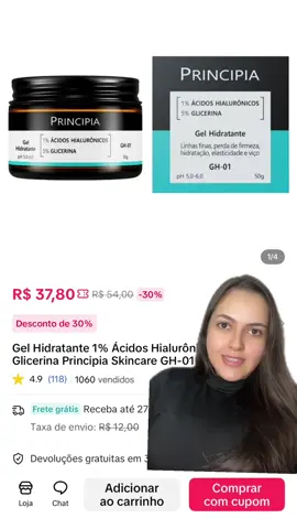 Gente olha só essa super oferta aqui no TikTok Shop, Gel Hidratante da Principia com 30% de desconto! 🤩 #tiktokshop #skincare #principia #cuidadoscomapele 