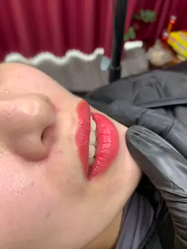 Phun Môi cấy màu nano bên em sau 1 tuần bong##phunmoitunhien #phunmoikhuthamdep #phunxamthammy #thammyvananhquan6 #phunmoibongdam 