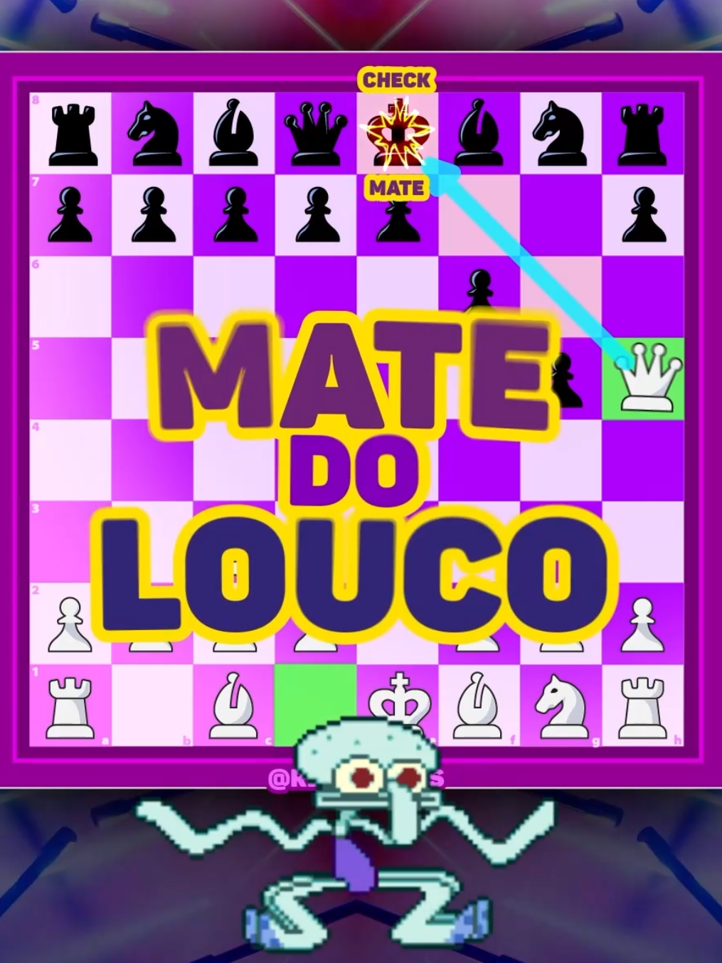 MATE DO LOUCO. Partida de 1908 do GM Josef Emil Krejcik aumenta o som 🎶🎶#speedchess #chess #chessmusical #armadilhas #checkmate #gambito 