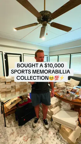 BOUGHT A $10,000  SPORTS MEMORABILLIA COLLECTION🥺💯⚡️ #guccirips #sportscards #basketballcards #fyp #nflcards #baseballcards 
