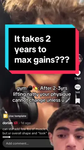 It takes 2 years to max gains??? #greenscreen #yotalks #hypertrophy #gym #muscle 
