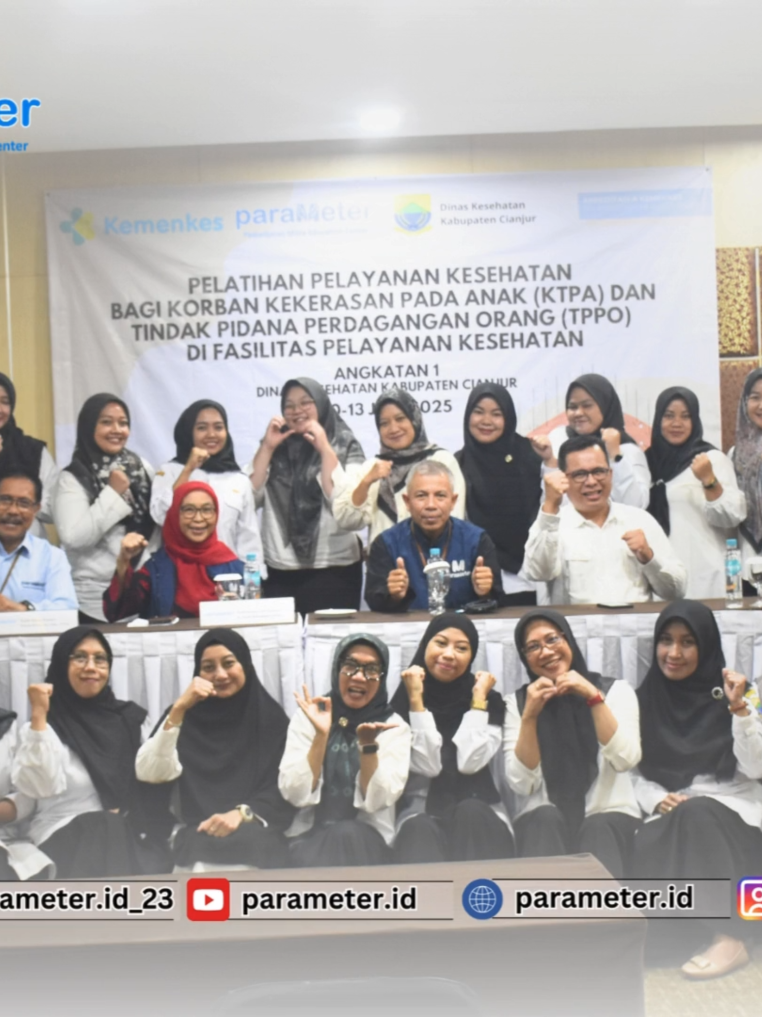 Pelatihan Pelayanan kesehatan kekerasan terhadap perempuan dan anak (ktp/a) dan tindak pidana perdagangan orang (tppo) di fasilitas pelayanan kesehatan angkatan 1 2025 Dinas Kesehatan Kabupaten Cianjur #pelatihan #pelatihanterakreditasi #Parameter #dinkescianjur