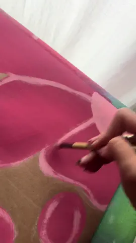 I could quite literally paint flowers all day! Especially when they’re pink! 🌸🖌️ #HandPainting #FlowerArt #CreativeVibes  #BannerDecor #ArtInBloom #DIYMagic #PaintingFlowers #CraftyFun