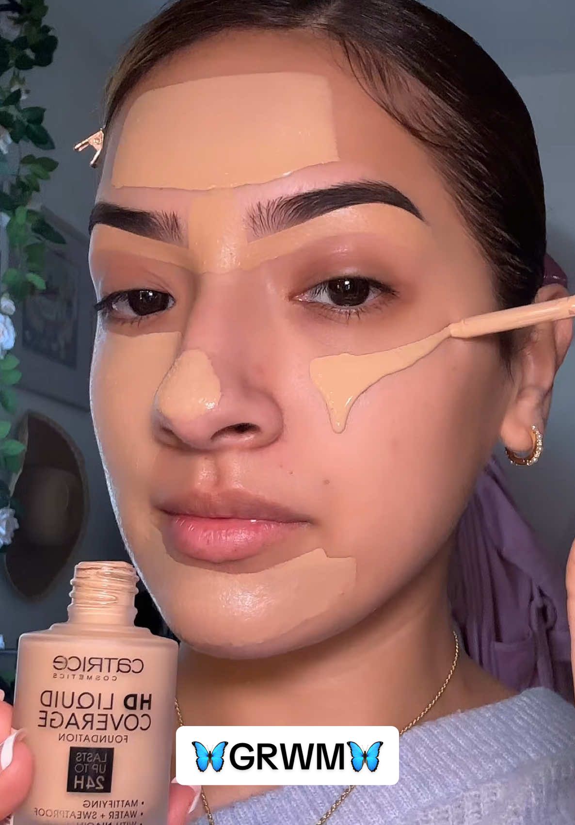 🦋GRWM🦋 Products are in my Amazon storefront, link in my bio⭐️ @Catrice Cosmetics HD foundation  @Wonderskin Beauty all day lip stain @SHEGLAM liquid bronzer  @Morphe Cosmetics color corrector  @wetnwildbeauty liquid blush  @Juvia’s Place liquid blush @e.l.f. Cosmetics hydrating camo concealer  @loréal paris usa infallible concealer  @milkmakeup hydro setting spray SHEGLAM setting powder  WETNWILD loose setting powder  @essence.cosmetics luminous bronzing powder  @Tower 28 Beauty powder blush MORPHE eyeshadow palette  @NABA COSMETICS pigment palette  @Lilly Lashes lashes @moiracosmetics lipliner  @Rare Beauty lipstick  @madebymitchell lipstick  MORPHE setting mist  LOREAL setting spray #makeup #makeuptutorial #MakeupRoutine #grwm #grwmmakeup #grwmroutine #amazon #amazonfinds #amazonmusthaves #makeupideas #makeupinspo 