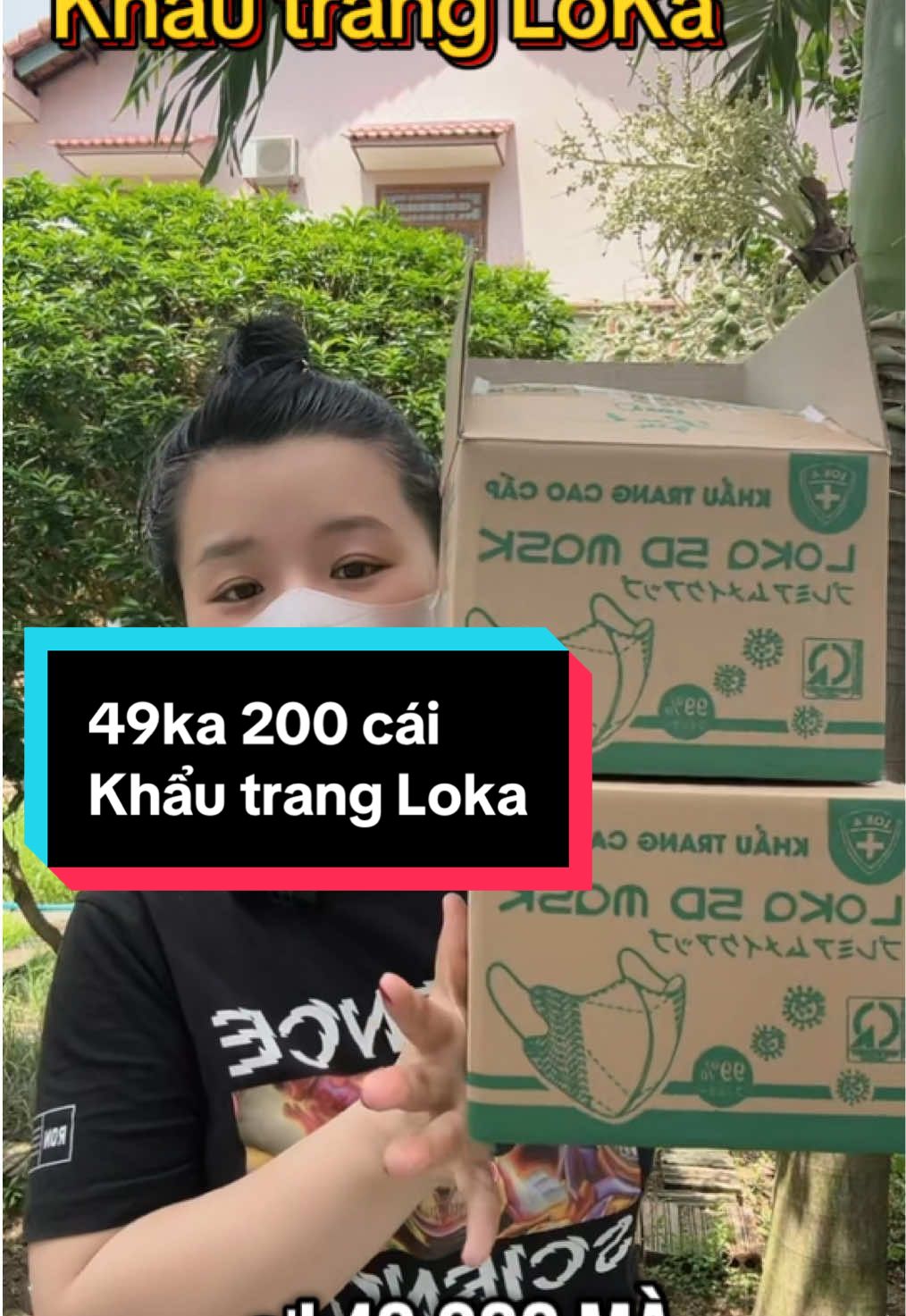 Khẩu trang 5D Loka ôm sát mặt, không bí bách, nóng nực. Quai đeo đàn hồi tốt, không sợ bị đau tai. Ban ngày chống nắng, ban đêm chống khói bụi #khautrang5dloka #khautrangloka #xuhuongtiktok 