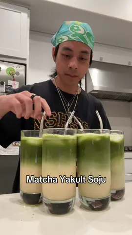 Made Matcha Yakult Soju! Inspired by: @mildmatcha #matchasoju #viralmatcha #trendingmatcha #matchatok #matchaideas 
