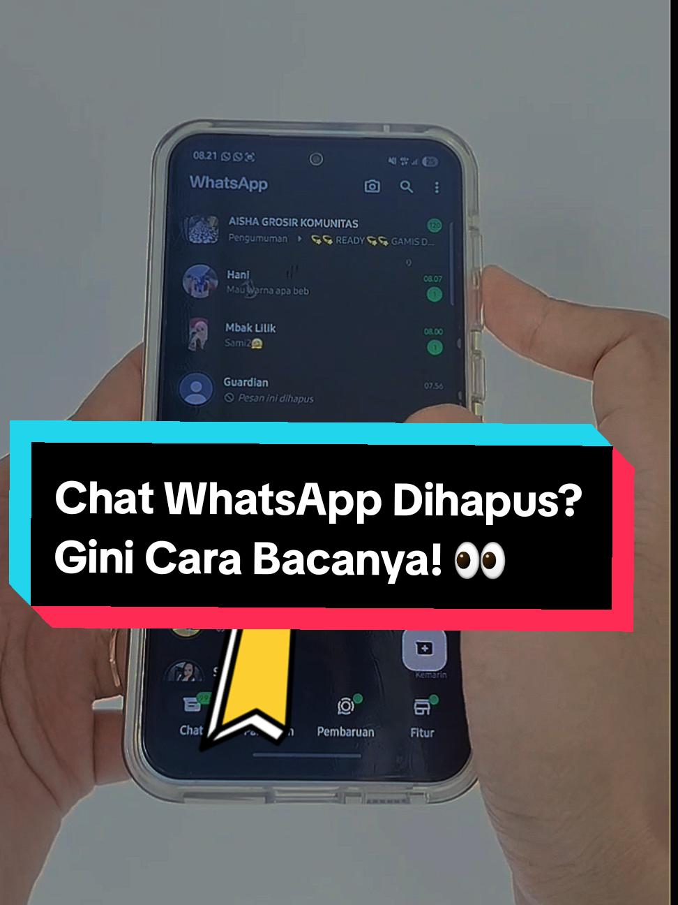 Gimana caranya baca chat yang udah terhapus? Gini caranya! #turorial  #tiktok  #fyp  #pesandihapus  #whatshappening  #wa  #cara  #indonesia 