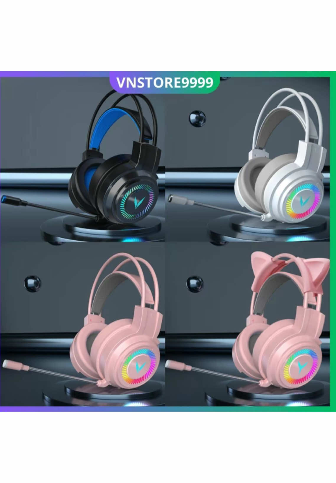 Tai nghe mèo  này dành cho các chị em gaming live chơi game nhé rất là xinh yêu #xuhuong 